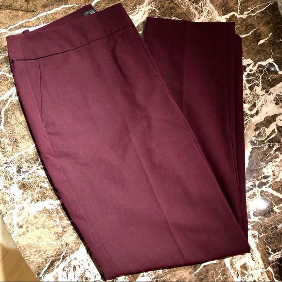 NWT ANN TAYLOR WINE MODERN SLIM PANTS - Picture 6 of 7
